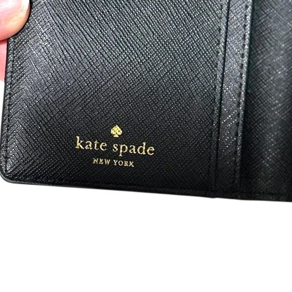 Kate Spade Classic Wallet - Black with Silver - Zipper Pocket, Snap Closure - Picture 9 of 10